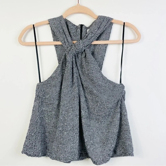 MANGO Gingham Halter Twist Top Size XXS‎ - Picture 3 of 7